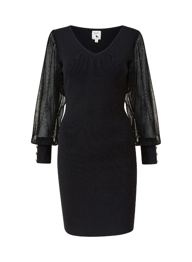 يامي فستان ضيق بأكمام شفافة - Image 4