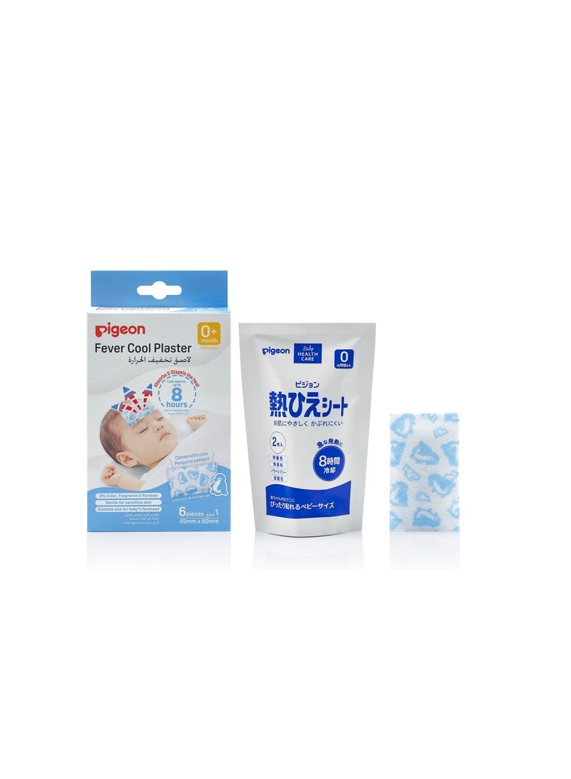Pigeon Fever Cool Forehead Plaster, Gentle for Sensitive Skin, Dermatologically Tested, Small Size, 0+ Months, White/Blue, 6 Piece - Image 3