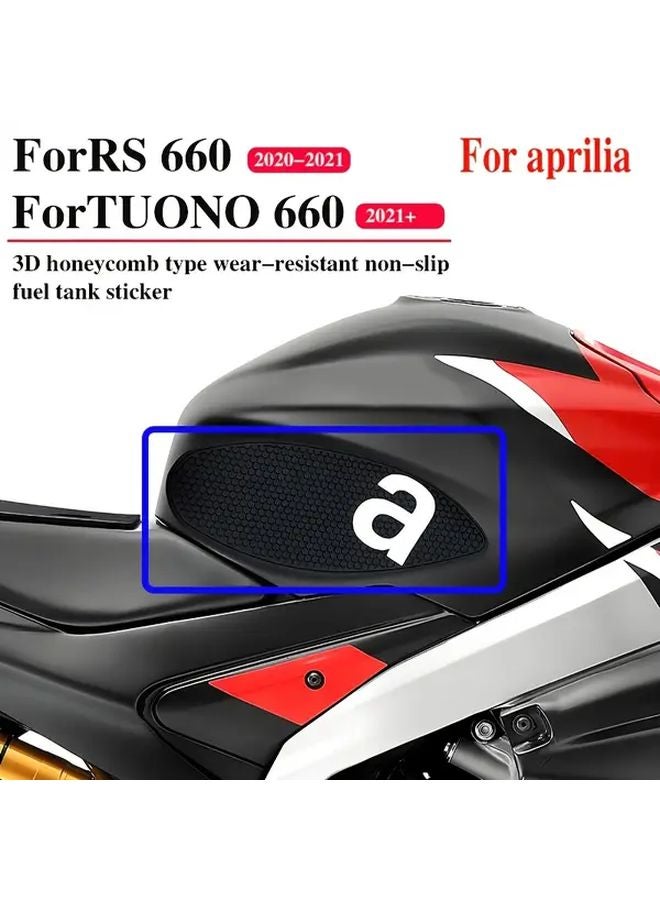 موديل 2021 ملصقات ووسادات حماية جانبية مضادة للانزلاق لـ RS660 TUONO660 باللون الأبيض - Image 2