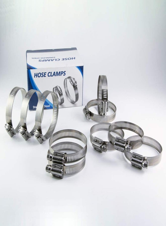 YDS SAE #32 Hose Clamp Stainless Steel 1-½ inch - 2-½ inch with High Torque, Worm Drive, ½ inch Band (Pack of 10) - Image 5