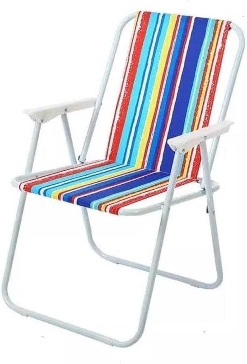 DEXO Foldable Outdoor Beach & Camping Chair – Lightweight, Easy-Carry, Waterproof Polyester Fabric & Steel Frame, Portable for Camping, Hiking, Patio, Festival - Image 1