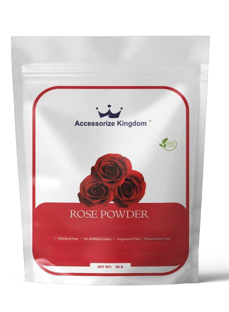 Accessories 22 Rose Powder (50gm) â€“ 100% Natural & Preservative-Free | Suitable for All Hair & Skin Types | Hydrates & Reduces Irritation - Image 1