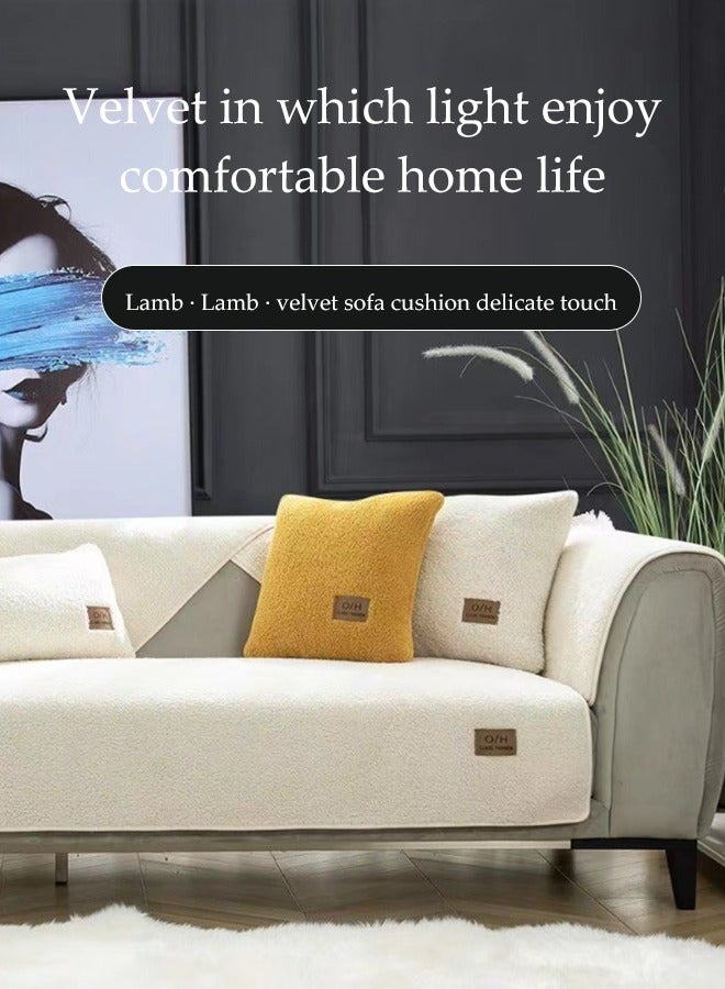 DUNISO Sofa Cover，Sofa Protective Cover,Anti Slip Furniture Cover, Dust Proof Pet Mat,Anti Fouling And Wear Resistant, Suitable For Winter, 110*210cm，White  - Image 2
