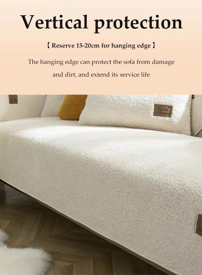 DUNISO Sofa Cover，Sofa Protective Cover,Anti Slip Furniture Cover, Dust Proof Pet Mat,Anti Fouling And Wear Resistant, Suitable For Winter, 110*210cm，White  - Image 5