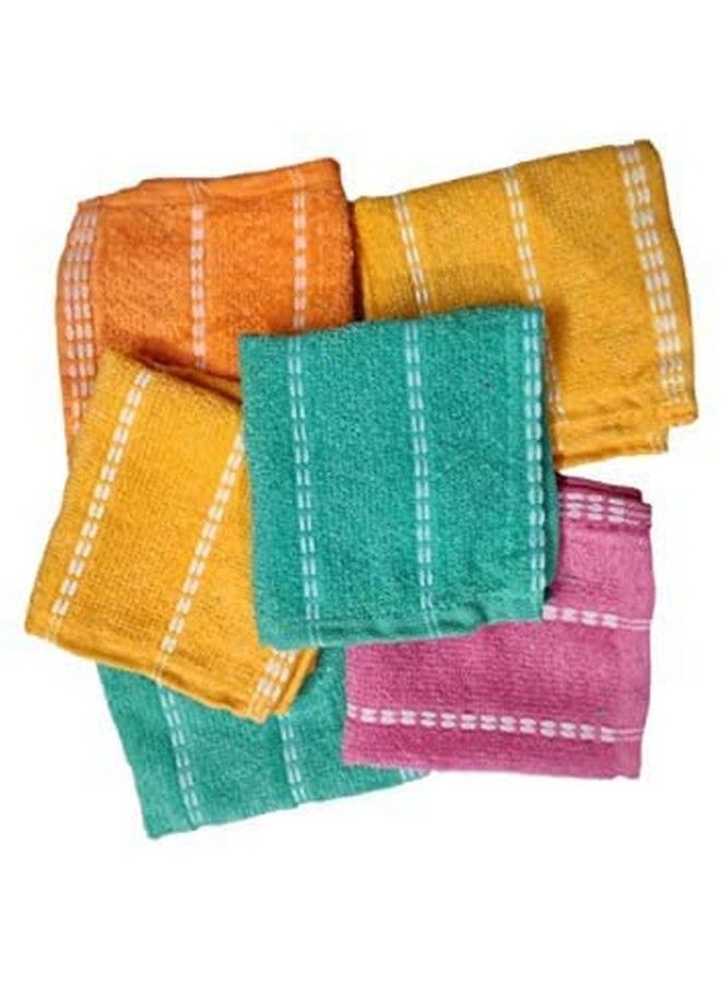 Oras Pack Of 6 Cotton Pieces Face Towel ; Hanky ; Ultra Soft ; Extra Absorbent ; Small Size 25X25 Cm (Multicoloured) - Image 2