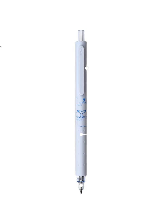 Kaco Ocean Story Click Gel Pen 0.5Mm Black High Value Low Center Of Gravity Student Brush Exam Signature Pen Water Pen 3 Pens + 5 Refills - Image 3