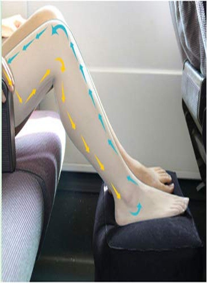 MYFON Inflatable Travel Foot Rest Pillow, Adjustable Height Leg Rest Pillow for Cars, Home, Office, Trains, Airplane, Make a Flat Bed for Baby, Kids, Toddlers, Grey, 1 Pack - Image 4