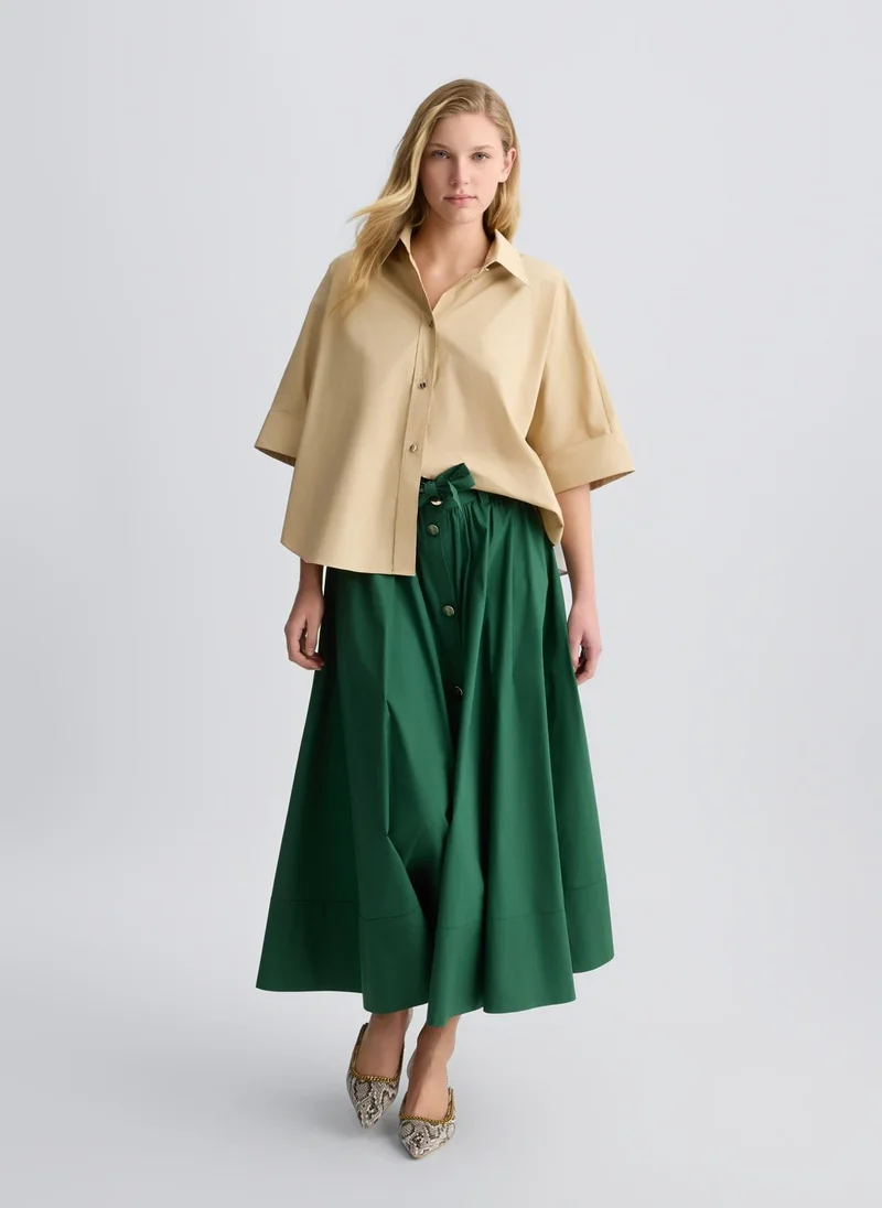 Liu Jo Green midi skirt