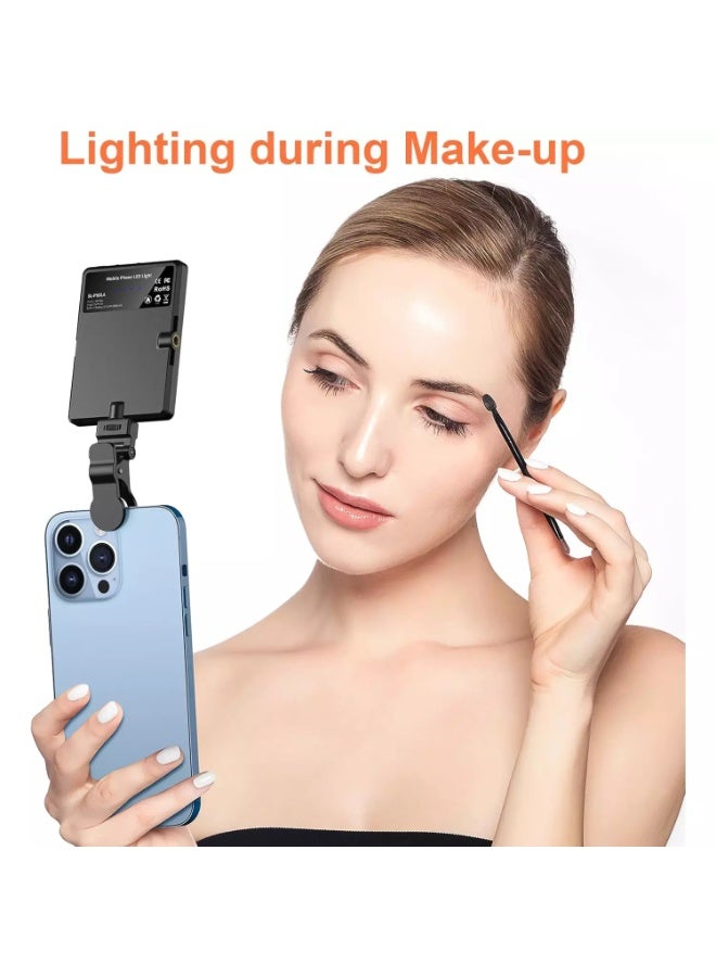 Portable Selfie Light,Rechargable 60 LED Phone Light with Clip & Double 1/4" Screw Hole,2500k-9000K Dimmable Camera Light for Phone/Laptop/Tablet/Camera, for Selfie/Video Conference  - Image 4