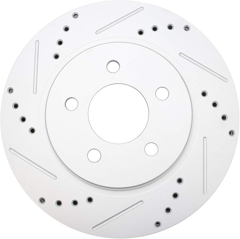 TRQ Rear Performance Brake Rotors Set Premium G-Coated Compatible with 2005-2014 Ford Mustang - Image 5