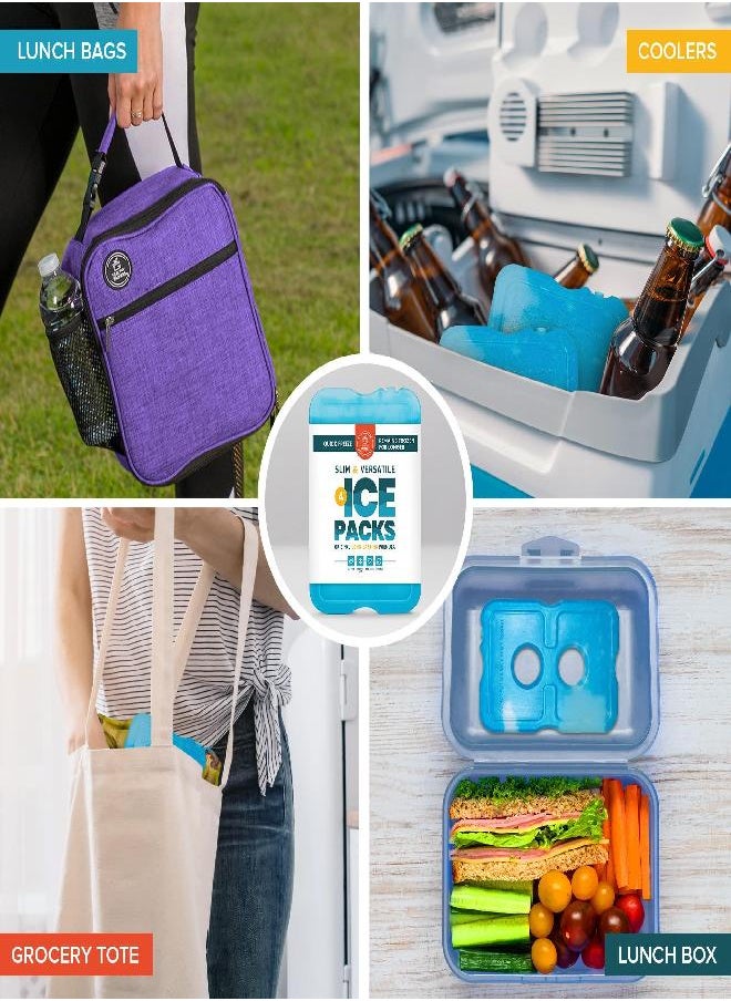 Healthy Packers - Healthy Packers Ice Pack for Lunch Box - Freezer Packs - Original Cool Pack | Slim & Long-Lasting Reusable Ice Packs for Lunch Bags and Cooler Bag (Set of 4) - Image 1