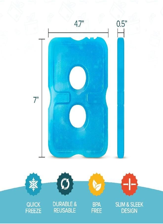 Healthy Packers - Healthy Packers Ice Pack for Lunch Box - Freezer Packs - Original Cool Pack | Slim & Long-Lasting Reusable Ice Packs for Lunch Bags and Cooler Bag (Set of 4) - Image 1