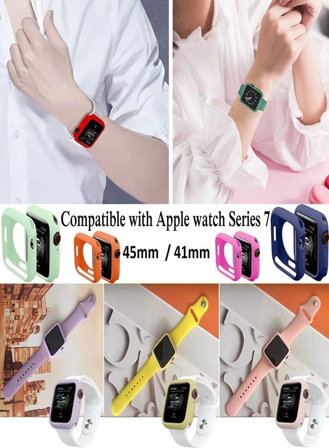 Yrzper [9 Pack] Compatible with Apple Watch 41mm 45mm Case, Soft TPU Protective Bumper Cover for iwatch Series 9/8/7 Case (9 Colors, 41mm) - Image 2