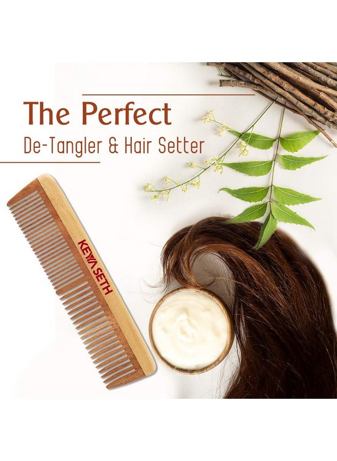 KEYA SETH AROMATHERAPY, DEVICE OF DROP Keya Seth Aromatherapy, Organic Neem Wooden Comb II Massages Scalp, Stimulates Hair Growth, Removes Dandruff  - Image 3