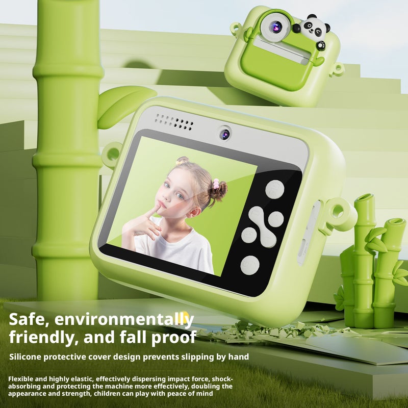 K22 Panda Instant Camera Toy for Kids, 4800W, Built-in Printer, 1200mAh - Image 2