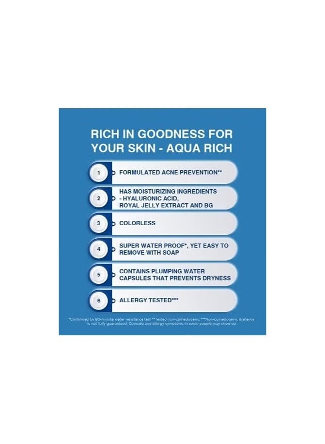 بيوريه بيور واقي شمس بتركيبة مائية خفيفة Biore UV Aqua Rich Watery Essence بمعامل حماية SPF 50+ PA++++، حجم 70 غرام، عبوة من 3 قطع. - Image 4