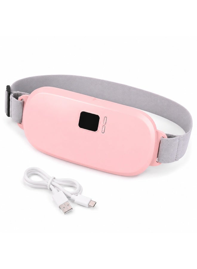 Rechargeable Menstrual Heating Belt with Vibration Massage, Portable Period Heating Pad for Abdominal & Lower Back Comfort, Adjustable Warm Waist Belt for Menstrual Cramps, Home, Office & Travel - Image 1