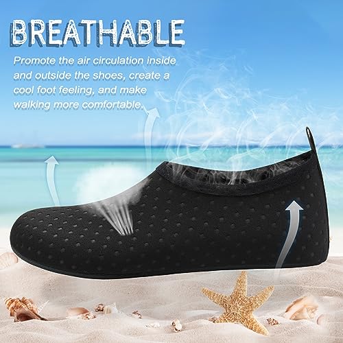 ANLUKE Water Shoes Barefoot Aqua Yoga Socks Quick-Dry Beach Swim Surf Shoes for Women Men Cave/Black 40/41 - Image 3