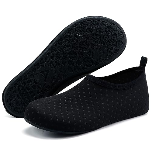 ANLUKE Water Shoes Barefoot Aqua Yoga Socks Quick-Dry Beach Swim Surf Shoes for Women Men Cave/Black 40/41 - Image 1