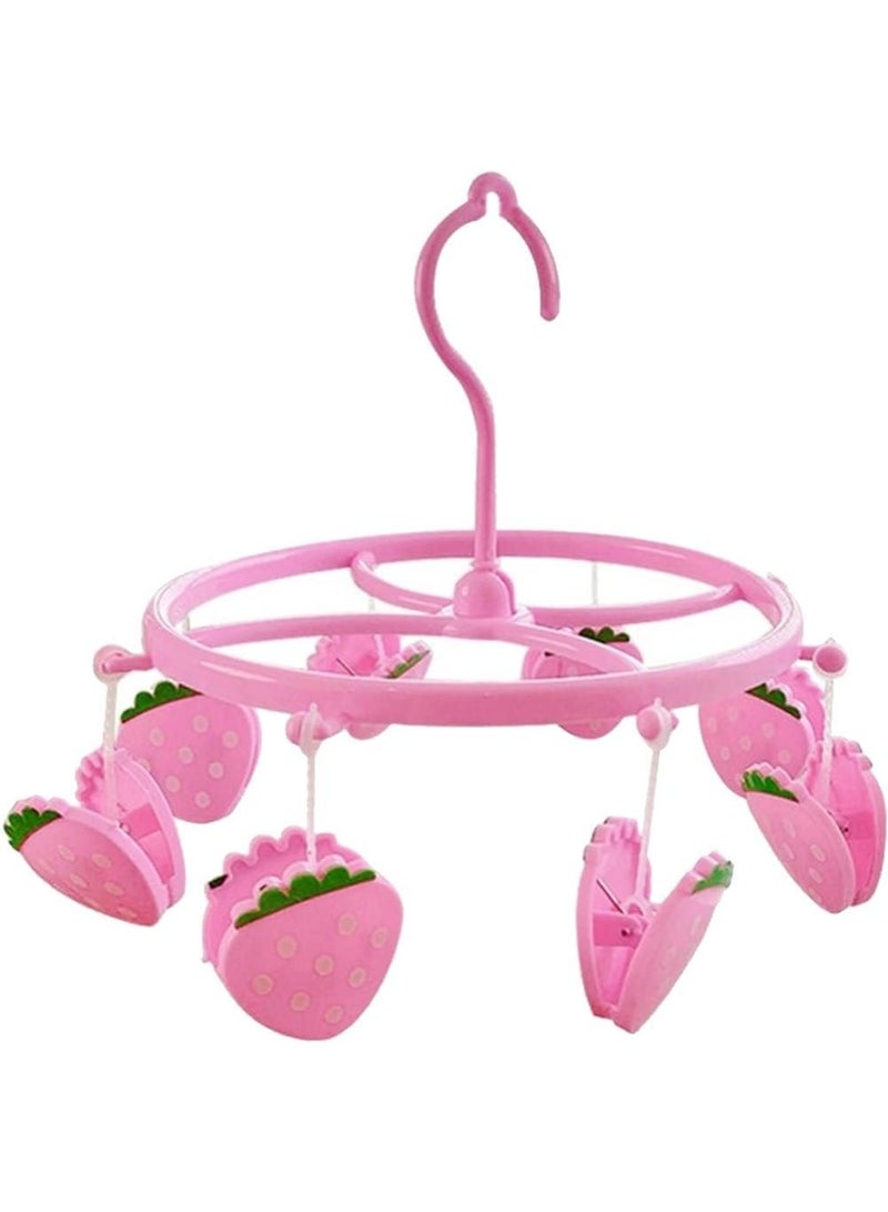 Versatile underwear hanger with strawberry clips, perfect for organizing and drying laundry efficiently - Image 1