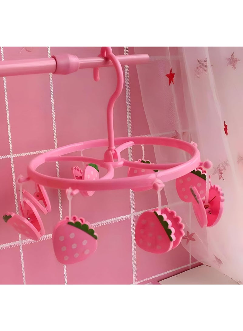 Versatile underwear hanger with strawberry clips, perfect for organizing and drying laundry efficiently - Image 2
