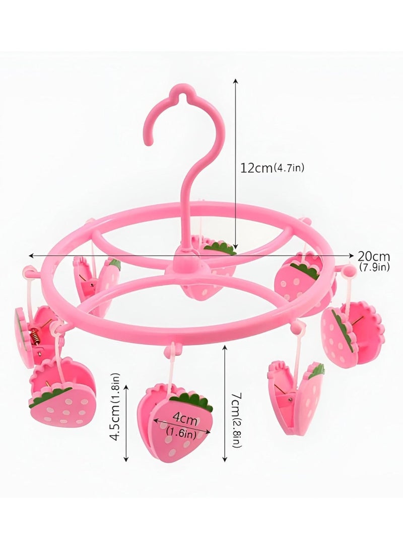 Versatile underwear hanger with strawberry clips, perfect for organizing and drying laundry efficiently - Image 3