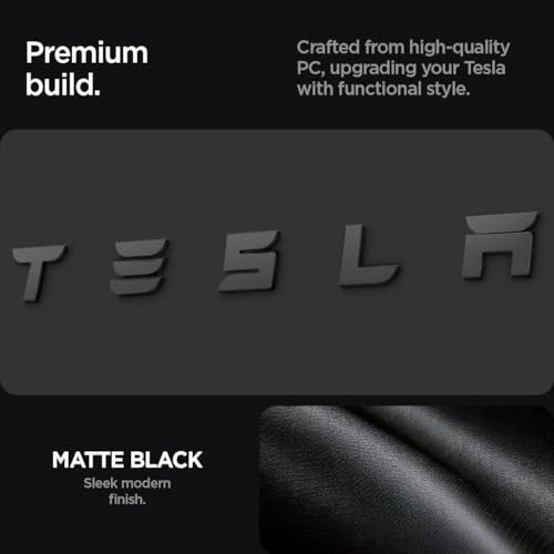 Spigen Rear Emblem Logo Full Cover Sticker Designed for Tesla Model 3 2025/2024 Refresh (Highland) - Black - Image 3