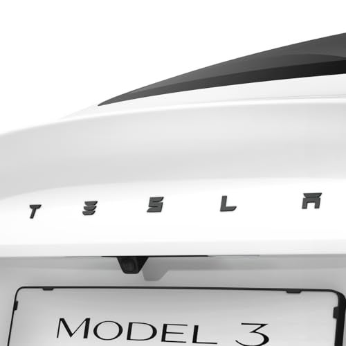 Spigen Rear Emblem Logo Full Cover Sticker Designed for Tesla Model 3 2025/2024 Refresh (Highland) - Black - Image 1