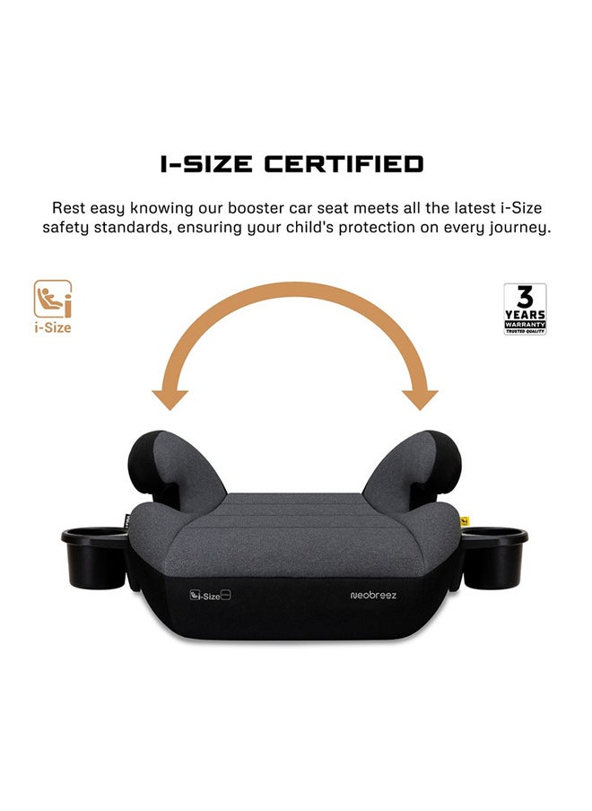 neobreez I-Fira I-Size Backless Booster Car Seat,  Double Padded Foam,  Compact, Lightweight & Portable Kids Car Seat, Arm Rest Seat, 2 Cup Holder, Ecer129 (6-12Yrs, 125-150Cm, 22-36Kg, 2Yrs Warranty)  - Image 4