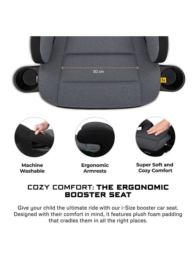 neobreez I-Fira I-Size Backless Booster Car Seat,  Double Padded Foam,  Compact, Lightweight & Portable Kids Car Seat, Arm Rest Seat, 2 Cup Holder, Ecer129 (6-12Yrs, 125-150Cm, 22-36Kg, 2Yrs Warranty)  - Image 3
