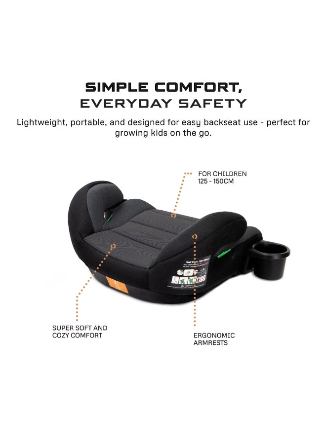 neobreez I-FIRA I-Size Backless Booster Car Seat, Double Padded Foam, Compact, Lightweight&Portable Travel Childrens Kids Boys Girls Car Seat, Arm Rest Seat, 2 Cup Holder, ECER129, 6-12Yrs, 22-36Kg, Group 3 - Image 3