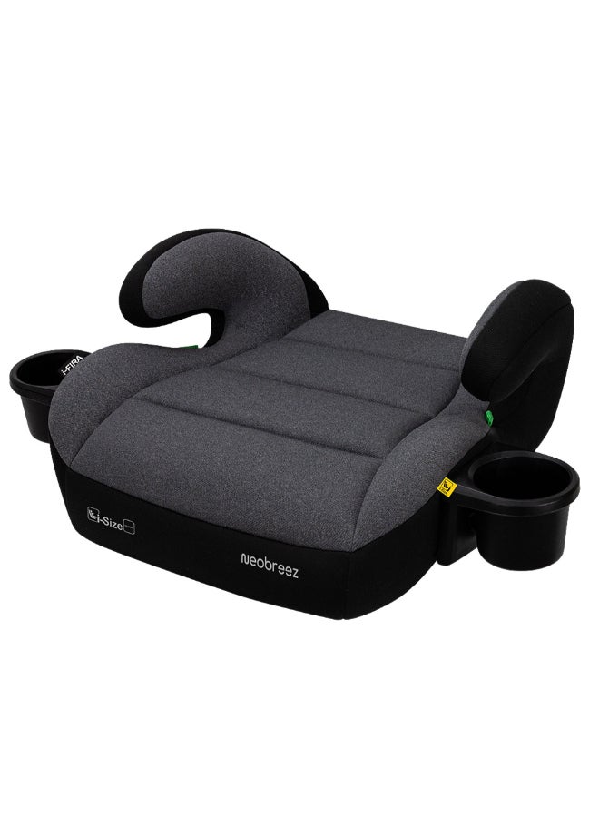 neobreez I-FIRA I-Size Backless Booster Car Seat, Double Padded Foam, Compact, Lightweight&Portable Travel Childrens Kids Boys Girls Car Seat, Arm Rest Seat, 2 Cup Holder, ECER129, 6-12Yrs, 22-36Kg, Group 3 - Image 1