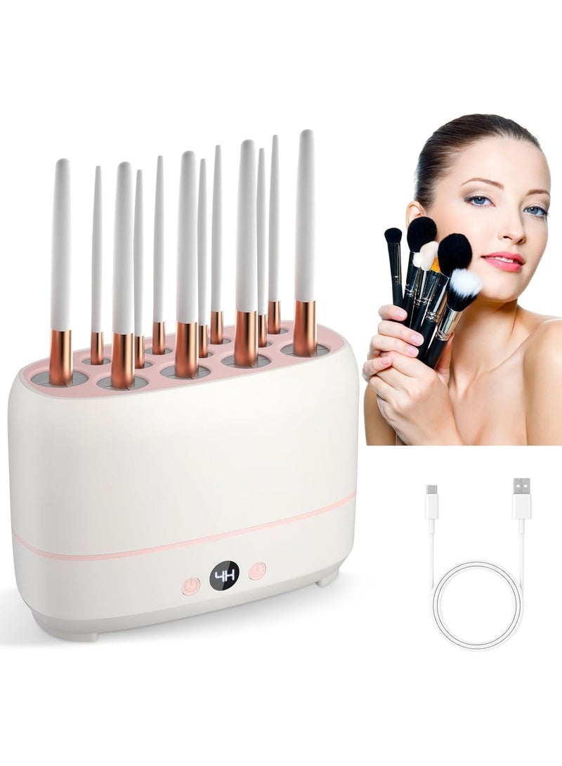 Automatic Makeup Brush Dryer – Electric Cosmetic Brush Drying Machine, Thermo-Controlled, Protects Bristles, Dries Up to 12 Brushes and 2 Sponges Simultaneously - Image 1