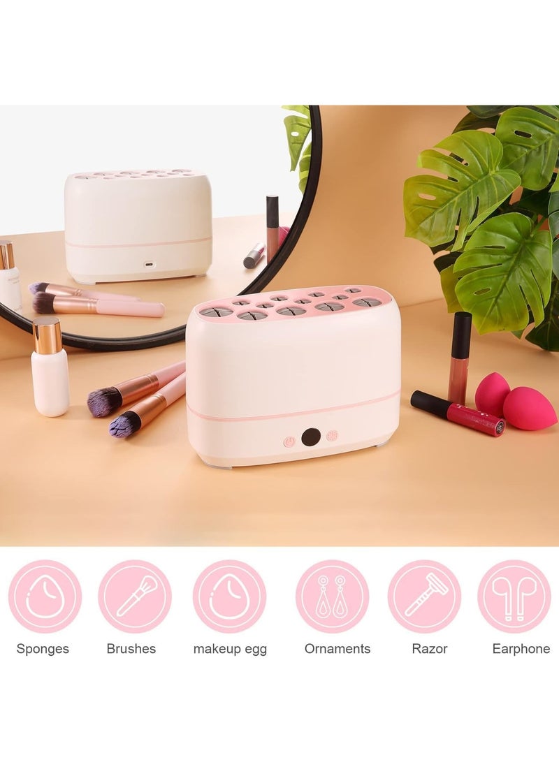 Automatic Makeup Brush Dryer – Electric Cosmetic Brush Drying Machine, Thermo-Controlled, Protects Bristles, Dries Up to 12 Brushes and 2 Sponges Simultaneously - Image 5