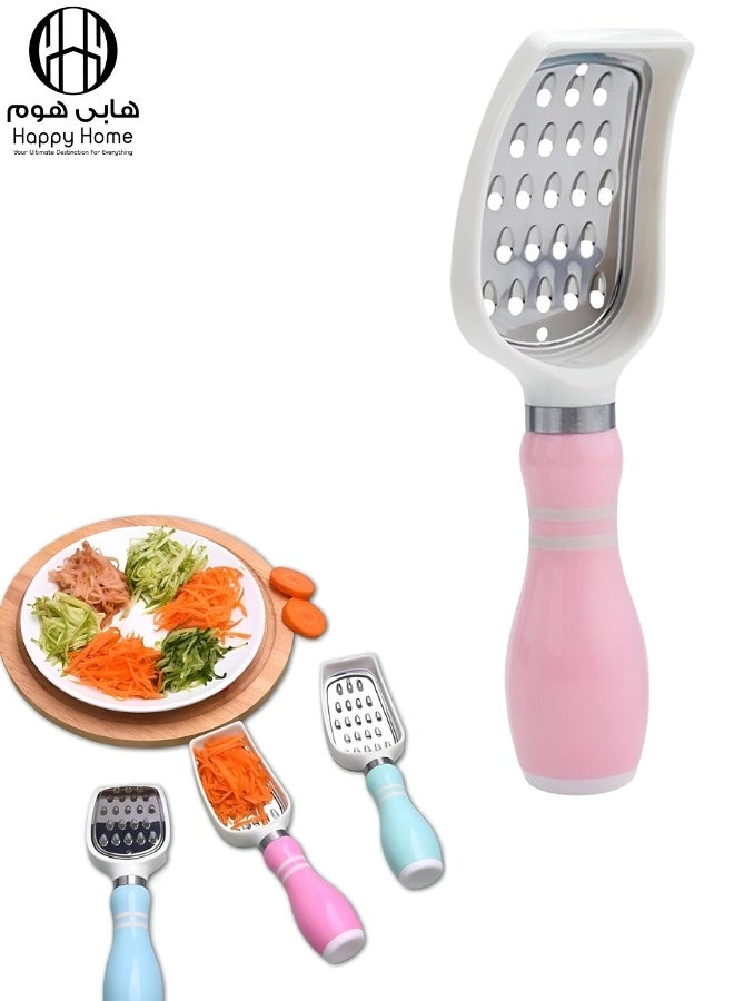 Happy Home Stainless Steel Multi-Blade Grater | Perfect for Vegetables, Fruits & Cheese | Easy to Clean, Safe & Durable Kitchen Tool - Image 1