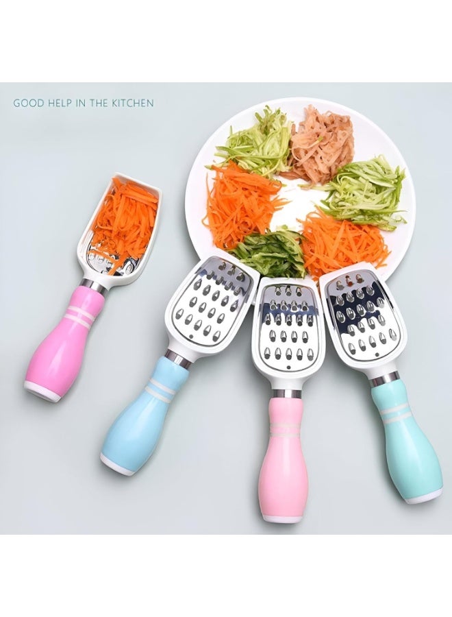 Happy Home Stainless Steel Multi-Blade Grater | Perfect for Vegetables, Fruits & Cheese | Easy to Clean, Safe & Durable Kitchen Tool - Image 5