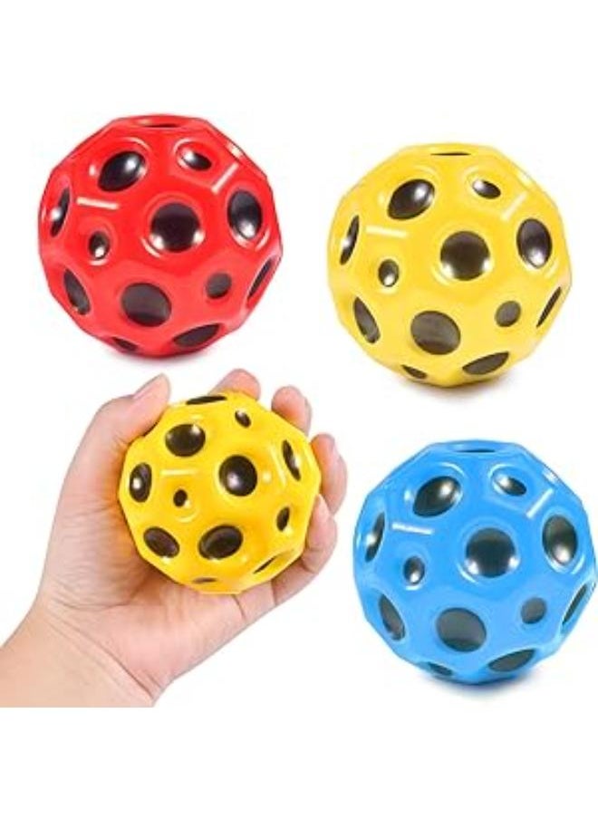 Smart Pack of 3 Moon Balls, 66 mm Astro Jump Ball, High Jumps, Rubber Ball, Space Ball, Moonball, Makes a Banging Noise, Bounce Ball Bouncing Ball for Children, High Bounce Hole Ball, Moon Ball, Lava Ball 