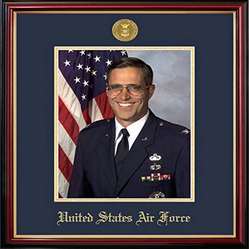 Campus Images AFPPT001 Air Force Portrait Petite Frame with Gold Medallion 8 x 10 Inches