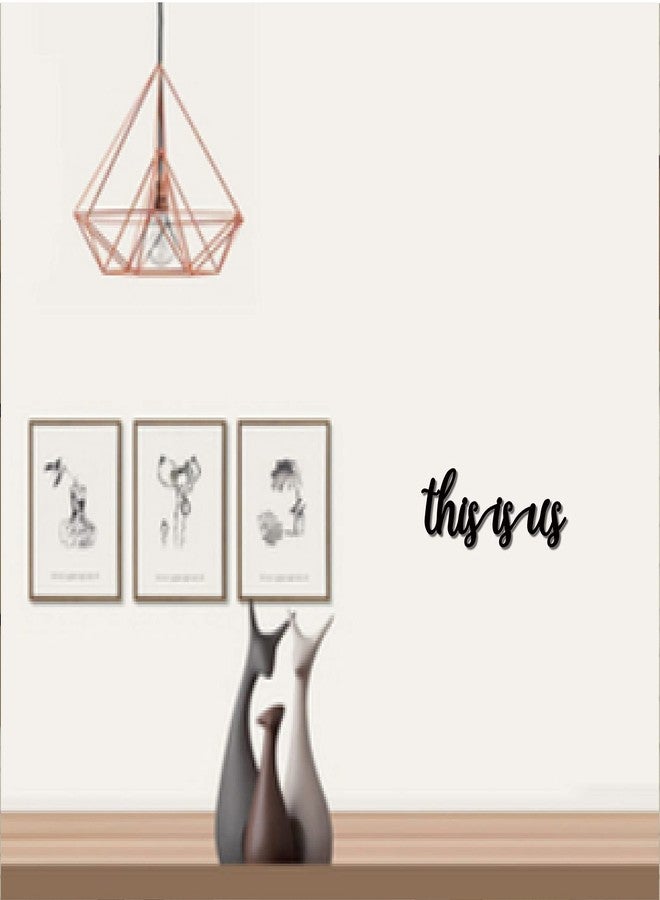 لوحة جدارية خشبية من CREATCABIN تحمل عبارة "هذه نحن"، مصنوعة بتقنية القطع بالليزر، غير مطلية، تُضفي لمسة عصرية على ديكور غرفة المعيشة، باب المنزل، شرفة المنزل الريفي، أو غرفة النوم. مقاس 11.8 × 4.7 بوصة، لون أسود. - Image 5