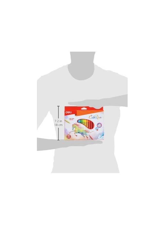 Deli coloring product school felt pen c10010 assorted - Image 2