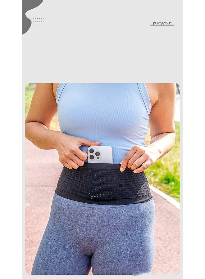 حقيبة خصر رياضية حزام جري حقيبة جري للنساء والرجال حزام جري نحيف حقيبة تخزين حزام للرياضة والسفر وركوب الدراجات والمشي لمسافات طويلة والتمارين الرياضية واللياقة البدنية 4 جيوب أمان كبيرة - Image 2