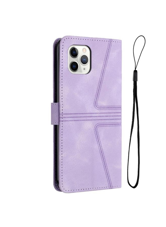 Zaboon Case For iPhone 11 Pro Triangle Solid Color Leather Phone Case - Image 3