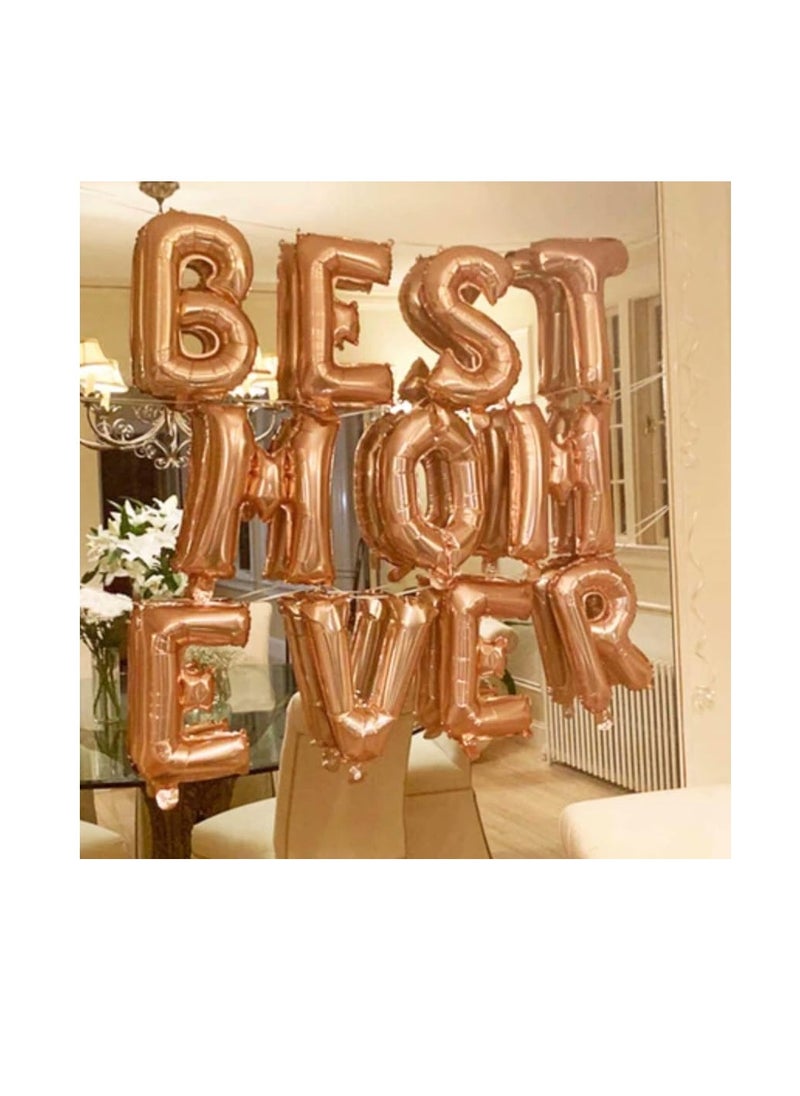 Party with Emma Rose Gold Letter A to Z Balloons 32 inch Large Alphabet Balloons Rose Gold Helium Foil Letter Balloon Banner for Birthday Party Anniversary Wedding Decoration (Rose Gold-B)  - Image 3