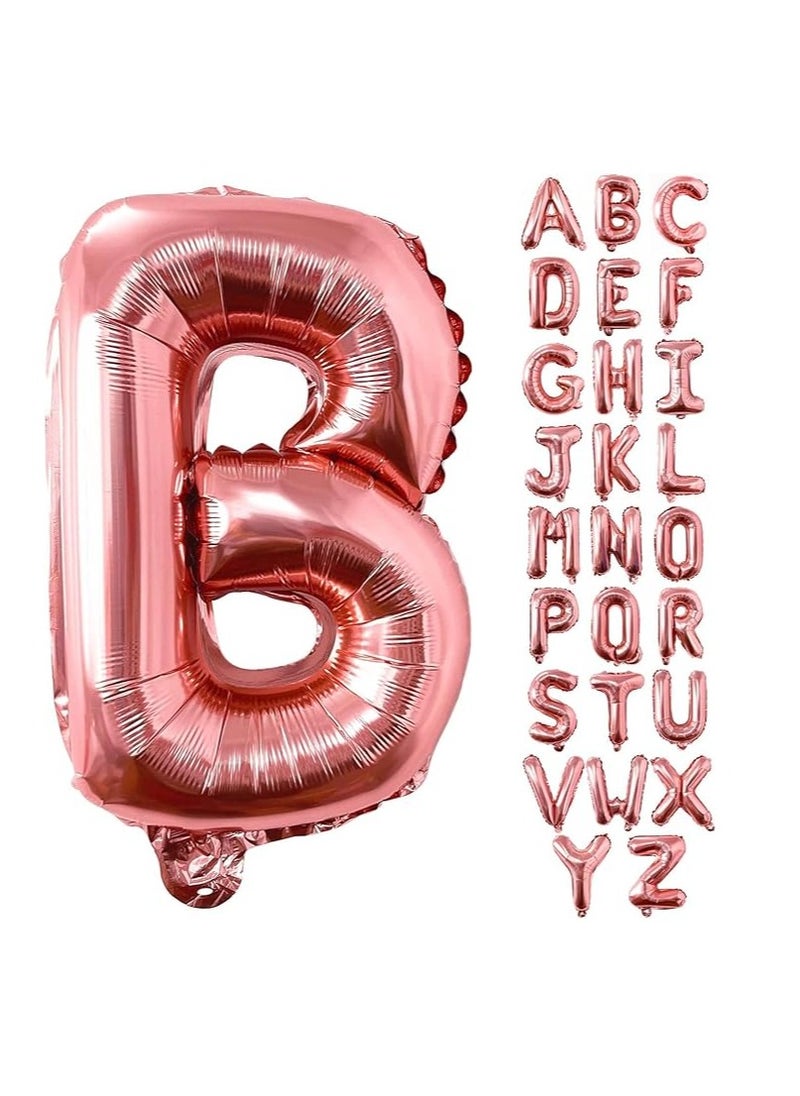 Party with Emma Rose Gold Letter A to Z Balloons 32 inch Large Alphabet Balloons Rose Gold Helium Foil Letter Balloon Banner for Birthday Party Anniversary Wedding Decoration (Rose Gold-B)  - Image 4