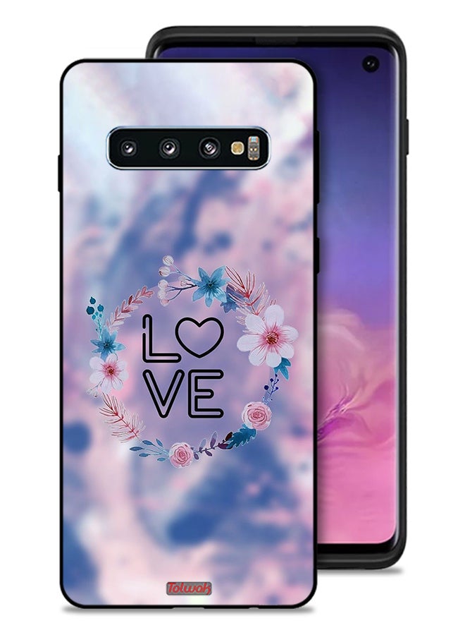 Tolwak Samsung Galaxy S10 Protective Case Cover Love In Flowers Ring Art - Image 1