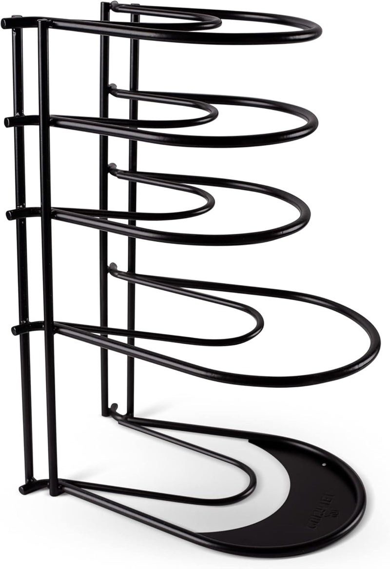 Cuisinel Heavy Duty Pan Organizer - Extra Large 5-Tier Rack - For Cast Iron Skillets, Dutch Oven, Griddles - Durable Steel Construction - Space Saving Kitchen Storage - No Assembly Required - Blue 15" - Image 1
