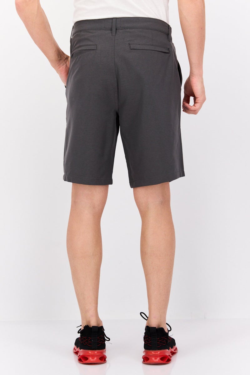 Nordland Men Solid Stretchable Bermuda Shorts, Charcoal - Image 4