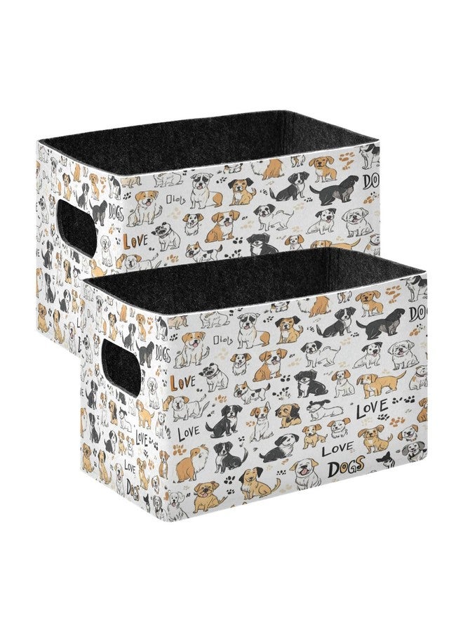 Kcldeci 2-Pack Foldable Storage Baskets, Textured Woven Fabric, Sturdy Organizing Bins for Shelves, Closet, Nursery, Toy - Image 1