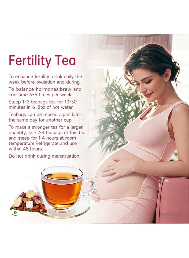 WinsTown Fertility Tea for Preconception, 2 Packs | All-Natural Herbal Blend to Support Reproductive Health & Optimize Chances of Conceiving | Doctor Designed with Mint Flavor, 30 Tea Bags Each (Total 60 Bags) - Image 4