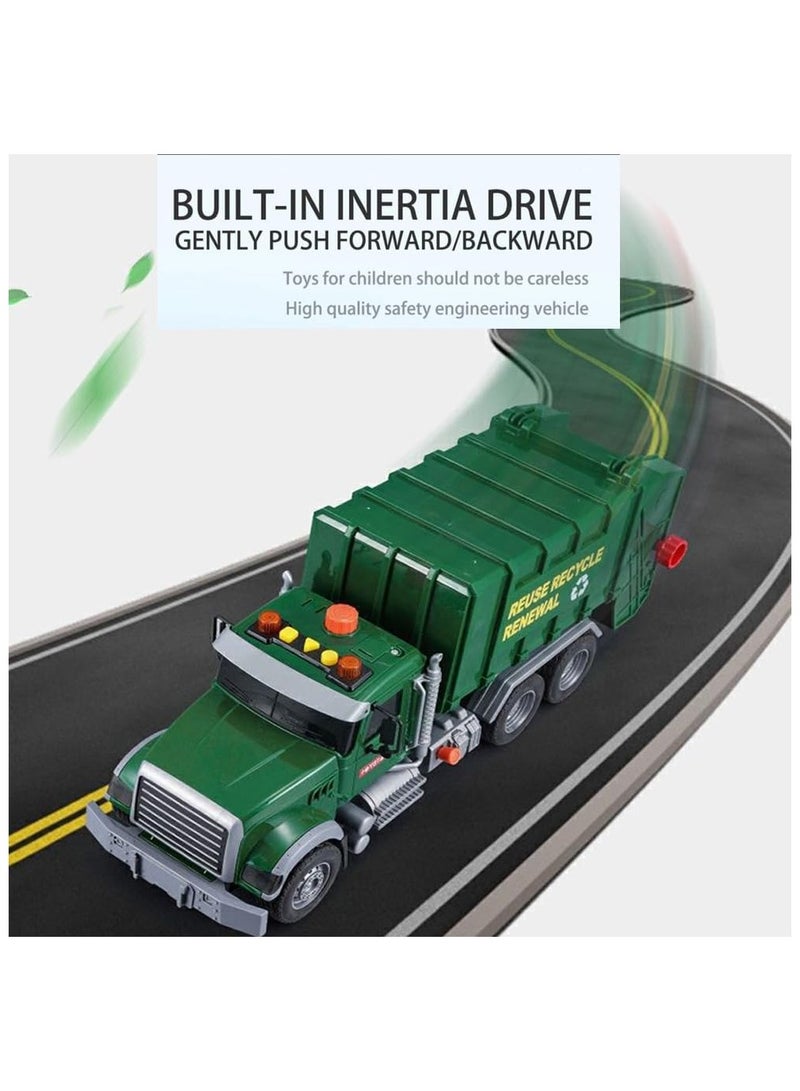 Soofam 15" Large Garbage Truck Toy,Friction Powered Waste Management Garbage Truck with Lights and Sounds,3 Trash Cans, Kids Toys for 3 4 5 6 7 Years Old Boys, Vehicles for Kids Toddlers Gifts - Image 5
